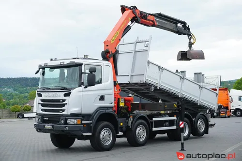 Scania G / 400 / E 5 / 8 X 4 / 4 x 4 / WYWROTKA + HDS / TRIDEM / PALFI