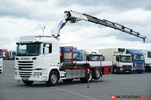 Scania G / 490 / 6 X 2 / SKRZYNIOWY + HDS / HMF 3220 K7 / WYSIĘG 18,9